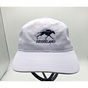 Keeneland Hat Ball Cap Womens White Kate Lord Collection Horse Racing UPF 50+